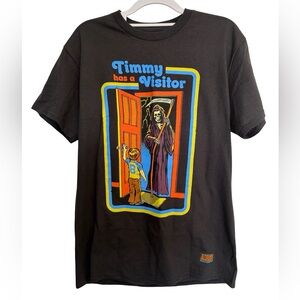NWOT Steven Rhodes Timmy Has a Visitor Dark Humor T-Shirt Medium